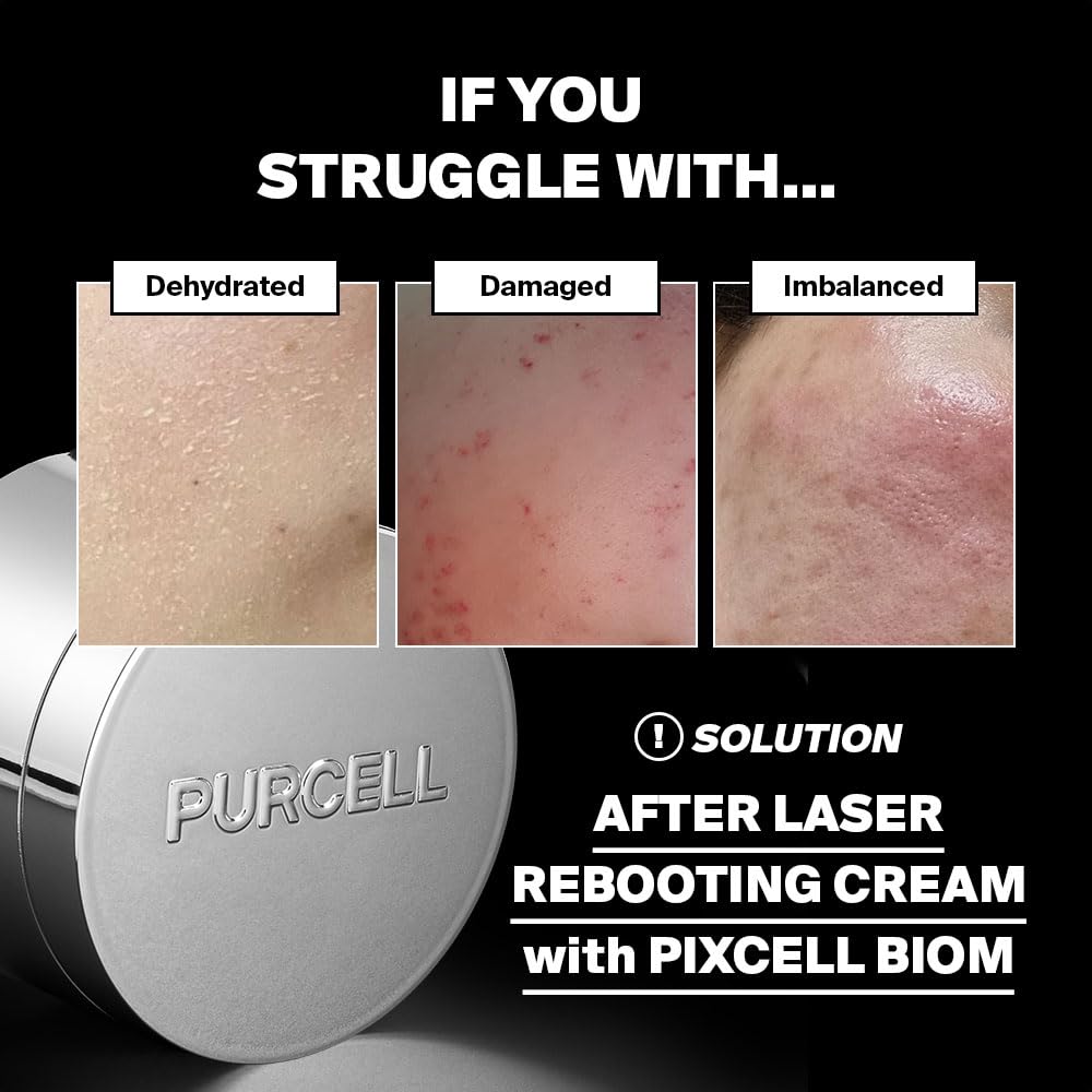 Purcell Pixcell Biom probiotic complex ingredients showing skin resilience benefits.