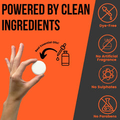 Pure Athlete menthol cooling vapor enhances breathing during a refreshing shower.