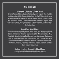 Pure Body Naturals Activated Charcoal Mask jar close-up captures charcoal blend for purification.