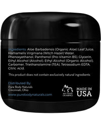 Pure Body Naturals Hair Gel applied in hand for styling