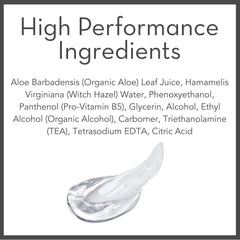 Pure Body Naturals Hair Gel ingredients list highlighting aloe