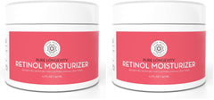 Pure Body Naturals Retinol Moisturizer jar front promoting deep hydration.