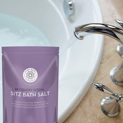 Pure Body Naturals Sitz Bath Salt in warm bath evokes relaxation