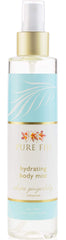 Pure Fiji Hydrating Body Oil Mist spray demonstrates quick-absorb formula after shower