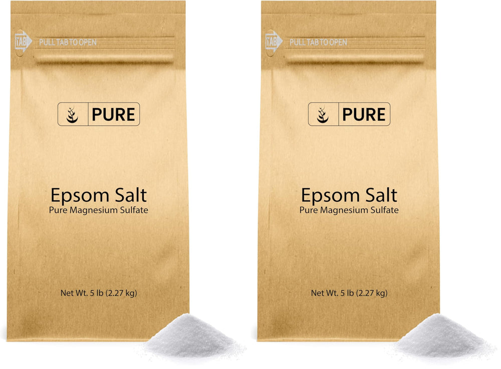 Pure Original Ingredients Epsom Salt bulk bag shown for easy soaking and value