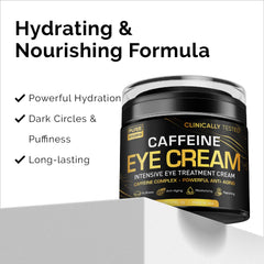 PURE RESEARCH caffeine eye cream under-eye application in progress