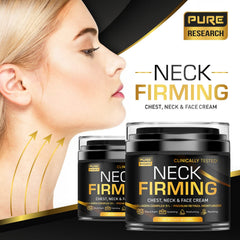 Pure Research neck tightening cream with decollete lift effect.