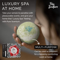 Pure Scentum Bombceutical coconut-shea bath bomb: rich hydration with natural oils for silky skin