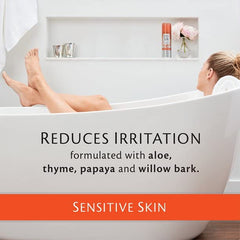 Pure Silk shave cream massaged into skin for calm, hydrated feel