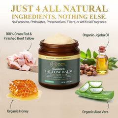 Pure Truth whipped tallow honey balm for lips, hands, and body.