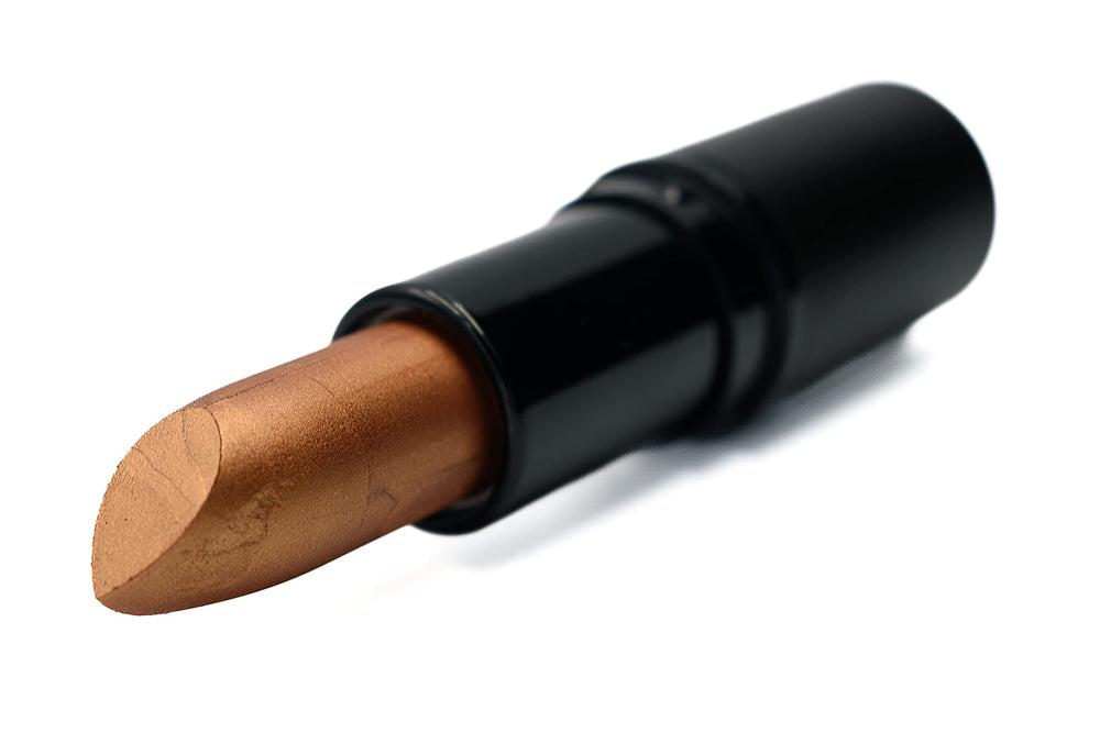 Pure Ziva Bronze Foil lipstick pearl base swatch for luminous finish