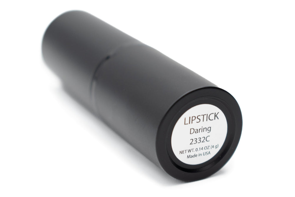Pure Ziva Daring Deep Red lipstick packaging shot emphasizes premium design.