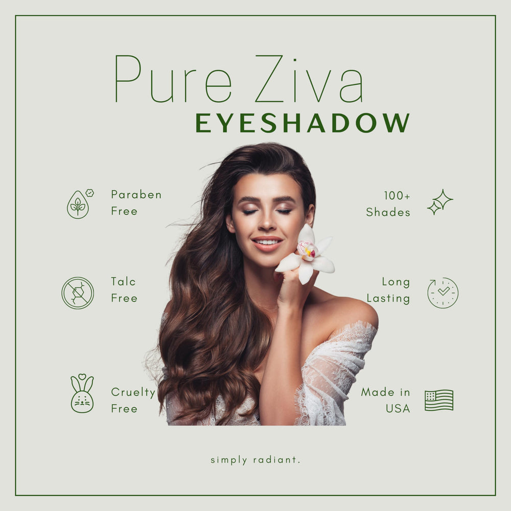 Pure Ziva light lavender application for smooth blending and subtle glow.