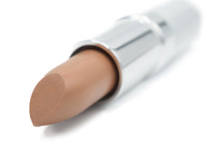 Pure Ziva Malt Light Brown Nude lipstick Creme-base finish swatch.