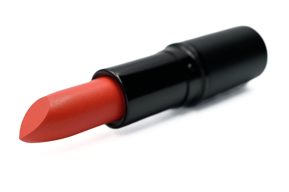 Pure Ziva tangerine lip creme swatches highlighting moisturizing texture