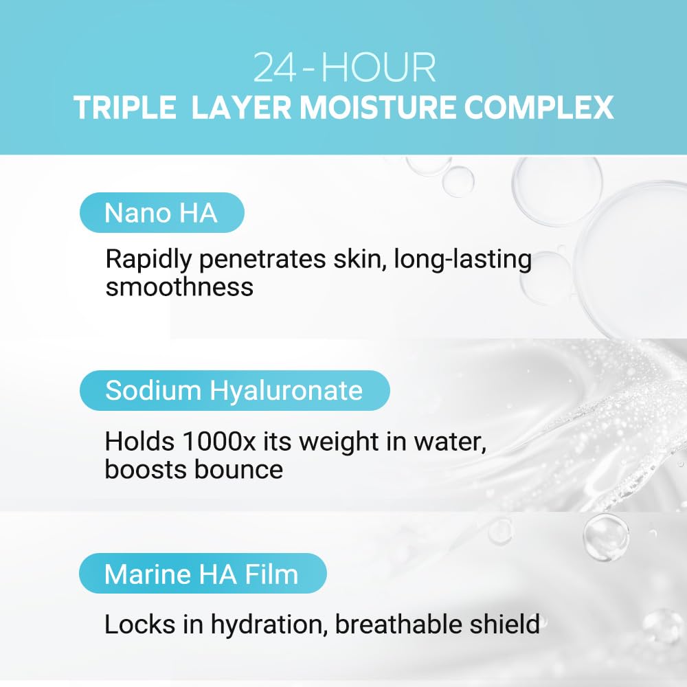 pure.tiful Hydrolyzed Hyaluronic Acid Serum packaging shows compact travel-friendly bottle