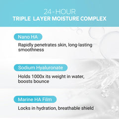 pure.tiful Hydrolyzed Hyaluronic Acid Serum packaging shows compact travel-friendly bottle