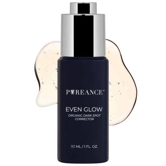 PUREANCE Even Glow bottle for brightening skin.