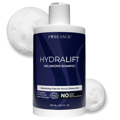 Pureance Hydralift bottle front showcasing volume-boosting shampoo for fuller hair.