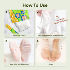 Purederm silky soft feet result with smoother, hydrated skin