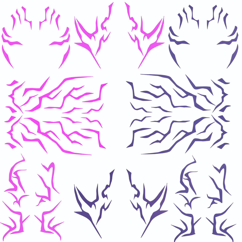 PUREHAIR purple cosplay tattoos with detailed design for bold cosplay looks.
