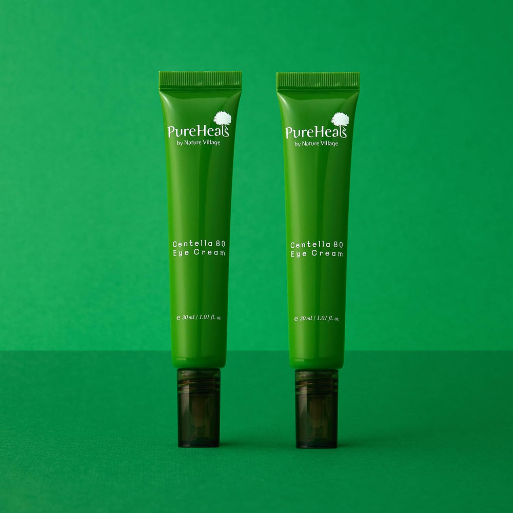 Pureheal's Centella 80 Eye Cream gel texture spreading smoothly around the eye