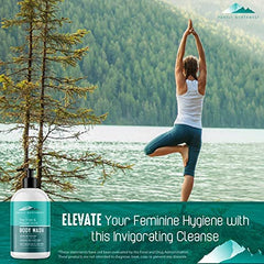 Purely Northwest Tea Tree Body Wash with peppermint and eucalyptus for cooling relief.