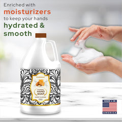 Puremax Honey Almond soap label highlights eco-friendly, biodegradable formula
