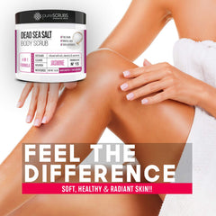 PureSCRUBS Dead Sea salt texture promotes even exfoliation
