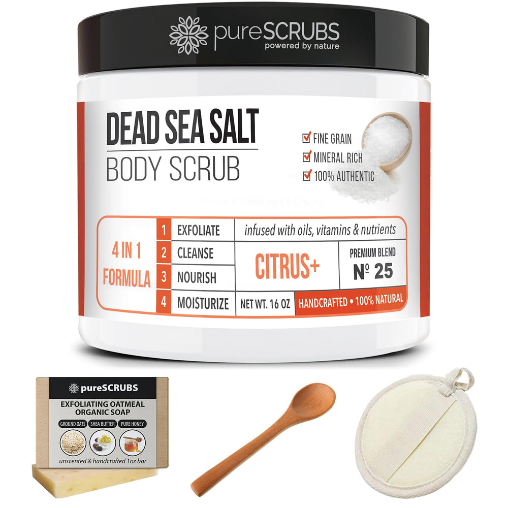 Gift-ready PureSCRUBS packaging with accessories and premium quality
