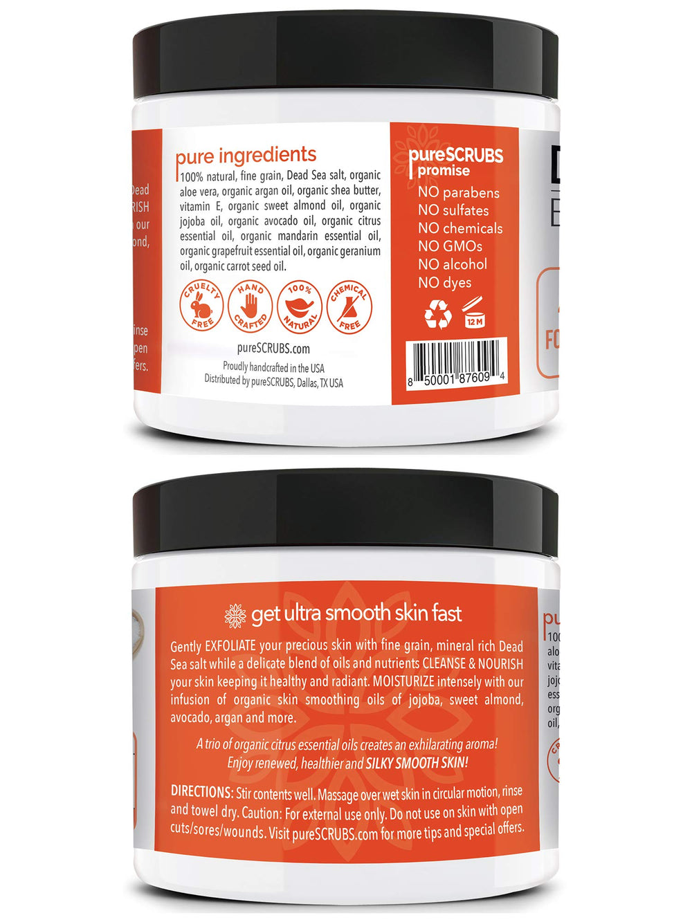 PureSCRUBS wooden spoon included with scrub for easy scooping
