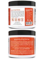 PureSCRUBS wooden spoon included with scrub for easy scooping