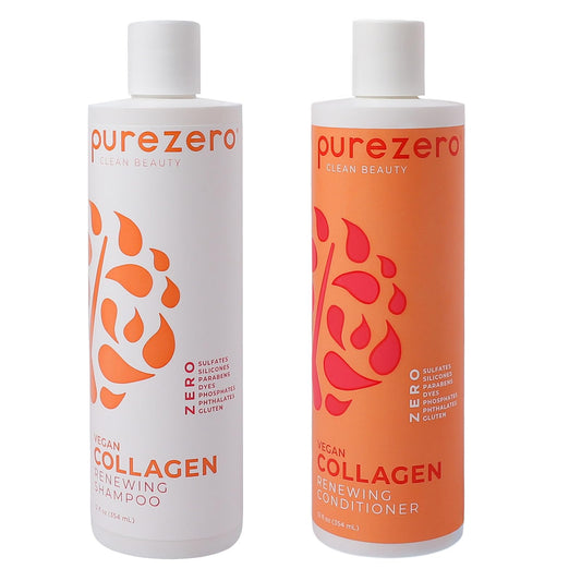 Purezero Collagen Shampoo bottle front showing strengthening formula