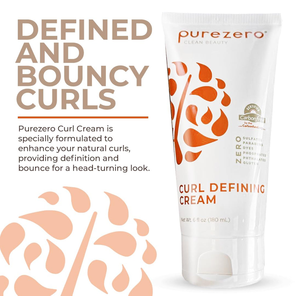 Diffuser-ready styling with Purezero Curl Cream for defined locks.