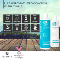 Purezero shampoo pour demonstration showing easy application