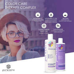 Purezero sunflower seed oil graphic showcasing natural UV protection for hair