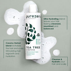 Purezero Tea Tree & Matcha conditioner bottle ready to nourish and detangle