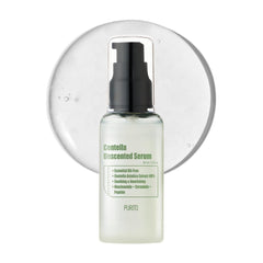 Purito Centella Unscented Serum bottle front view, soothing barrier support for all skin types.