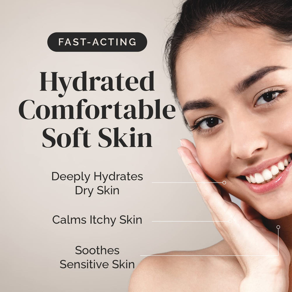 Puriya Intensive Moisturizer applied to hand showing smooth absorption without greasiness.