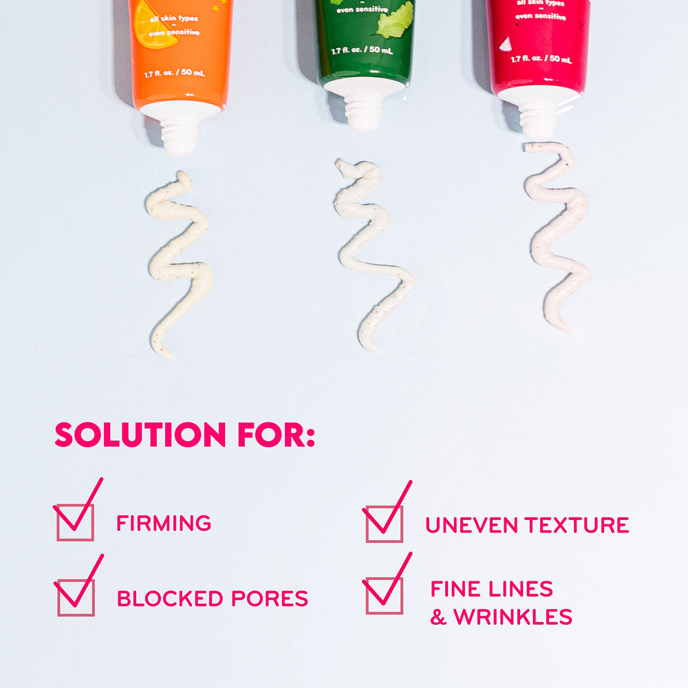 Pūrlisse Dragonfruit Niacinamide scrub jar label highlights nourishing ingredients and improved texture.