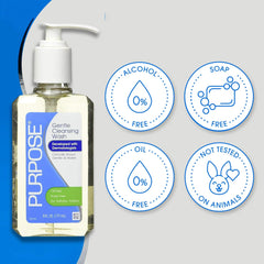 Purpose Gentle Cleansing Wash leaves skin feeling refreshed and clean
