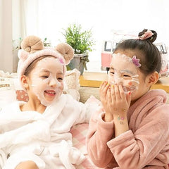 Puttisu soft cotton mask sheet closeup highlights breathable texture for kids.