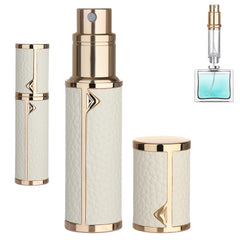 Qavhun refillable travel perfume atomizer 5ml in white for compact convenience.
