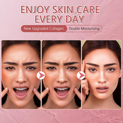 Qawnfy hydrogel mask applying soothing relief to the skin.