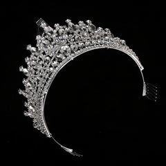 QIAIYALA bridal headband with rhinestones enhances prom and birthday looks.