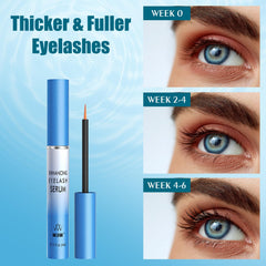 QIC W3W before-after glimpse hints at potential lash and brow fullness.