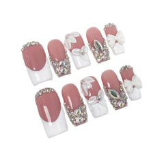 Qicaijia 3D flower art detail highlights intricate floral accents on each nail