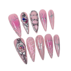 Qicaijia full cover stick-on nails provide a seamless, salon-like finish.