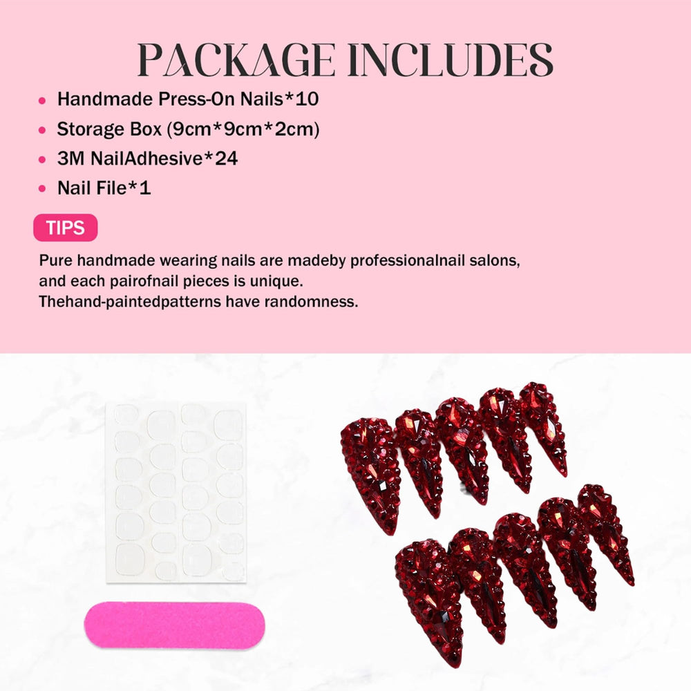 Qicaijia luxury reusable stick-on nails for quick styling