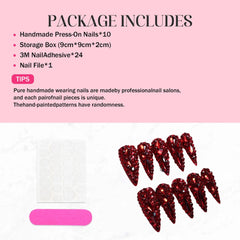Qicaijia luxury reusable stick-on nails for quick styling